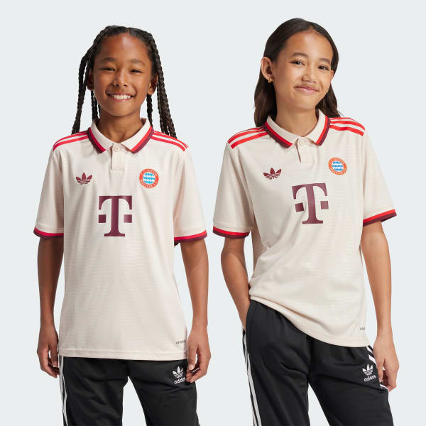 Beige FC Bayern 24/25 Kids tredjetrøje