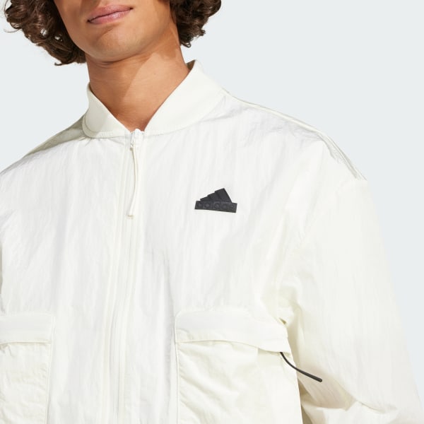adidas City Escape Premium Jacket - White | Free Shipping