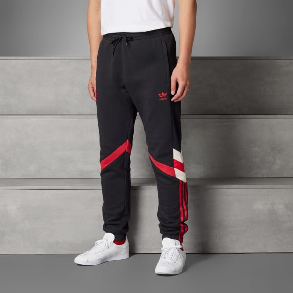 adidas Manchester United Originals Tracksuit Bottoms Black adidas UK