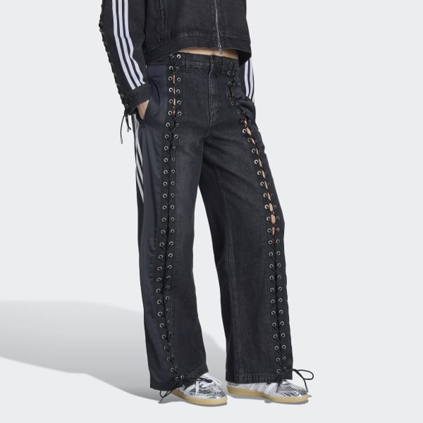 ADIDAS ORIGINALS DENIM FB LACING PANTS - Black | Free Shipping