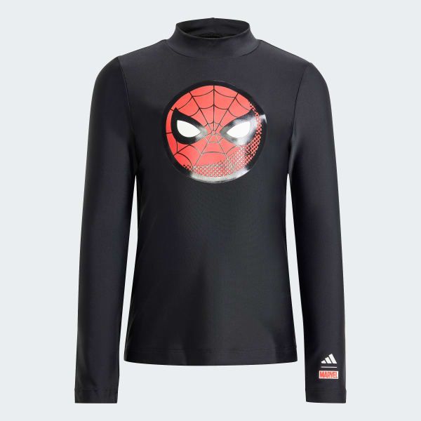 Negro Polera Manga Larga adidas x Marvel Spider-Man Niños
