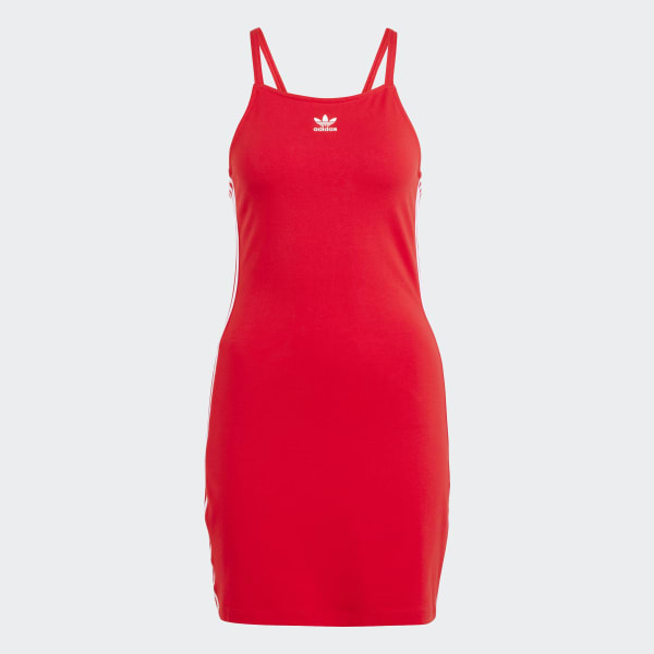 Red adidas dress sale