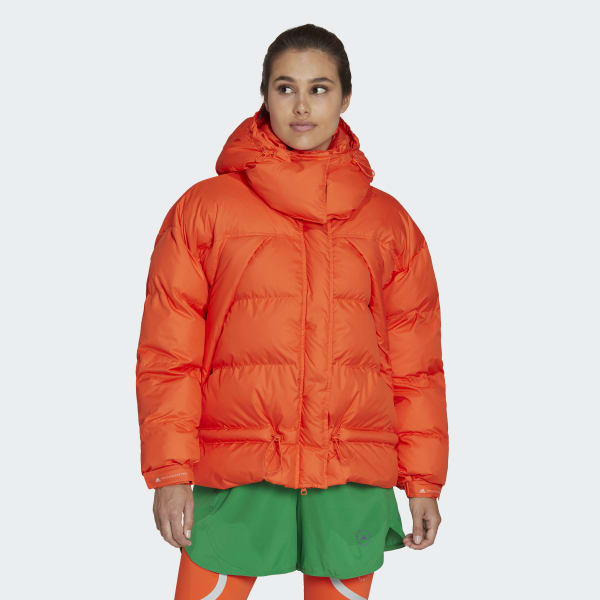 oranje adidas by Stella McCartney Mid-Length Gewatteerd Winterjack UG014