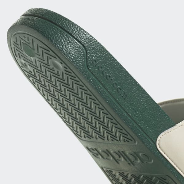 Adidas cloudfoam slides green hotsell