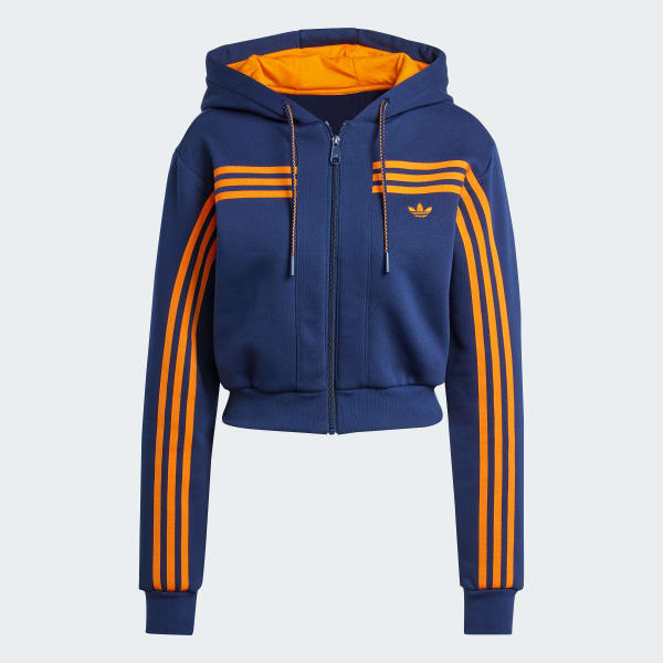 70s Short Full Zip Fleece Hoodie