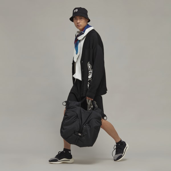 Black Y-3 Logo Knit Cardigan