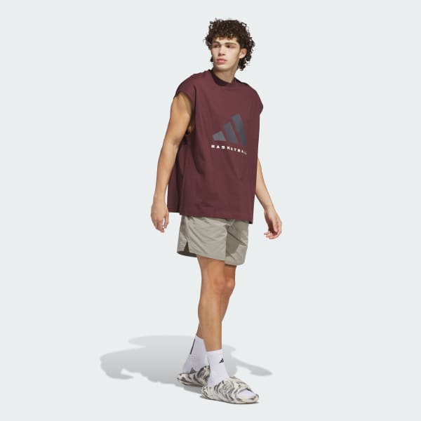 Granate Polera sin Mangas adidas Basketball (Unisex)