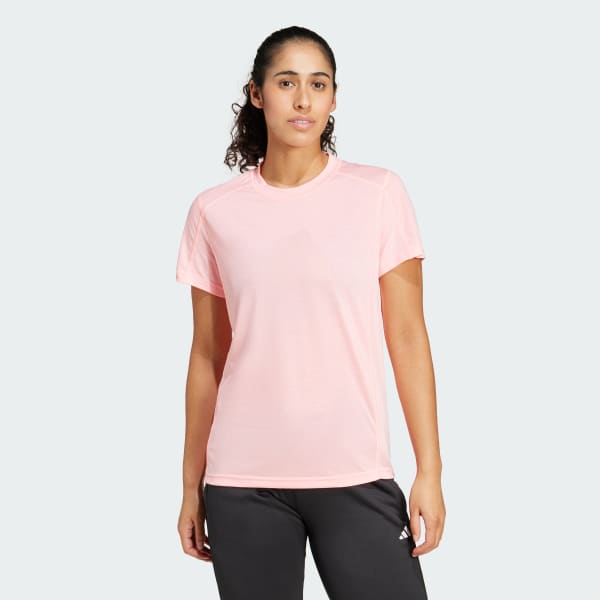 Rosa Camiseta Treino Train Essentials Big Performance Logo
