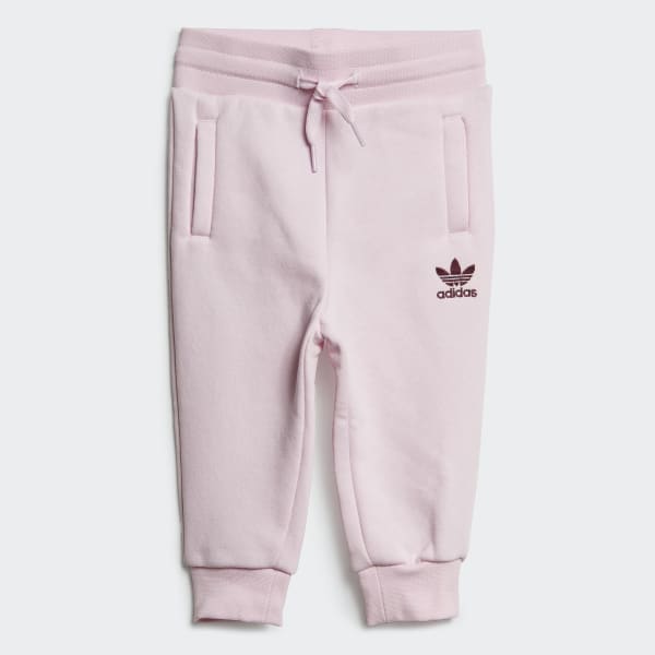 Rosa Conjunto sudadera cuello redondo y pantalón Adicolor