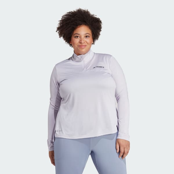 nachová Tričko Terrex Multi Half-Zip Long Sleeve (plus size)