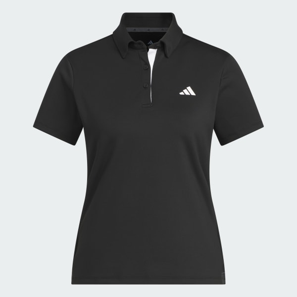 adidas ブラック 半袖　ポロシャツ　ゴルフ adidas アディダス ゴルフ ファブリックミックス 半袖ポロシャツ