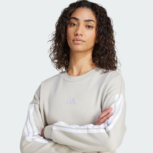 Essentials 3-Stripes Fleece Sweatshirt