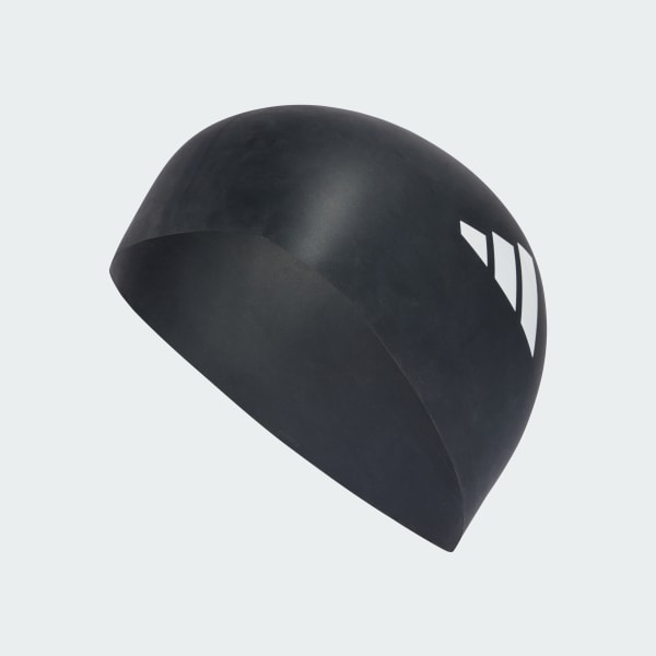 Schwarz adidas 3-Streifen Badekappe
