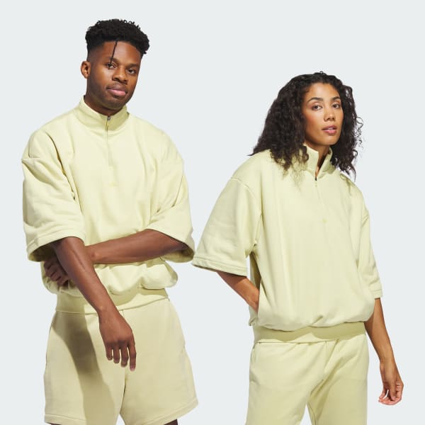 Amarelo Moletom Basketball Sueded 3/4 Meio Zíper