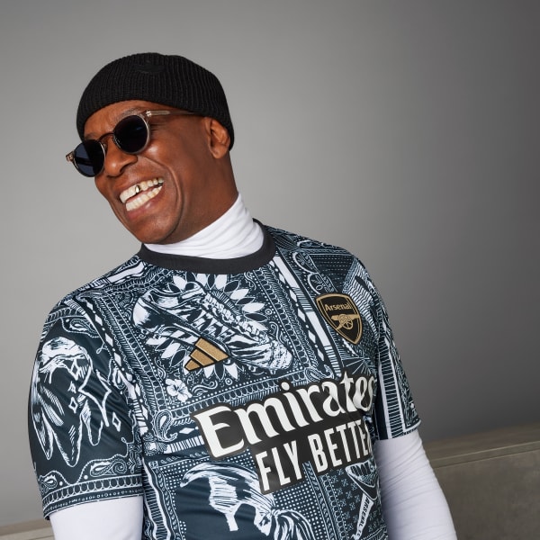 Negro Jersey Prepartido Arsenal Ian Wright
