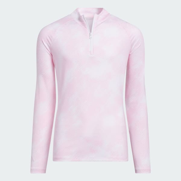 Pink Performance Long Sleeve Printed Polo Shirt Kids