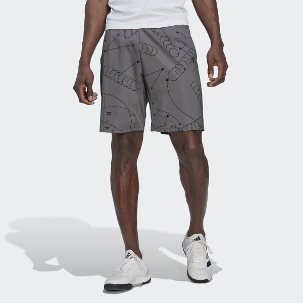 Grau Club Graphic Tennis Shorts WB466