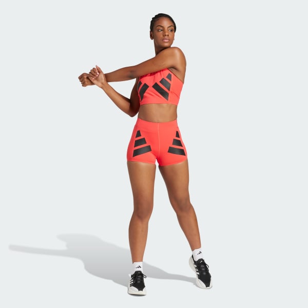 Red Adizero Road to Records Booty Shorts