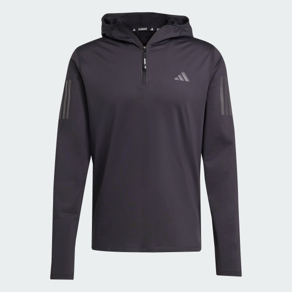 adidas Own The Run Winterized Hooded Half-Zip - Black | Free