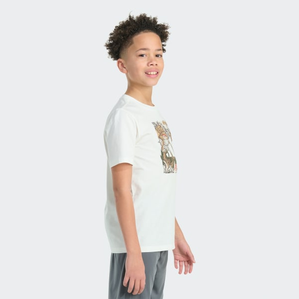 White Short Sleeve Jungle Box Logo Tee


