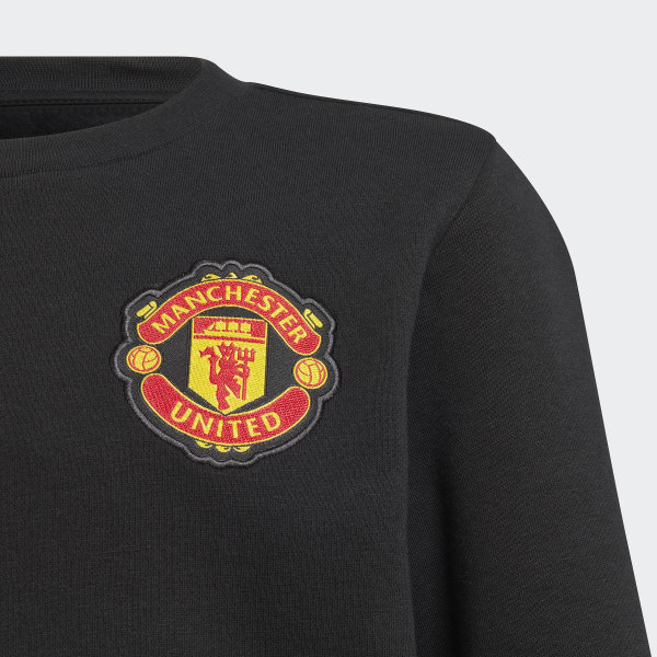Svart Manchester United Essentials Trefoil Sweatshirt BV892