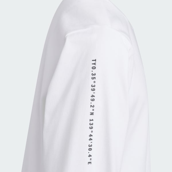 ホワイト キッズ ブランド ラブ ルーズフィット シングルジャージー 長袖 Tシャツ