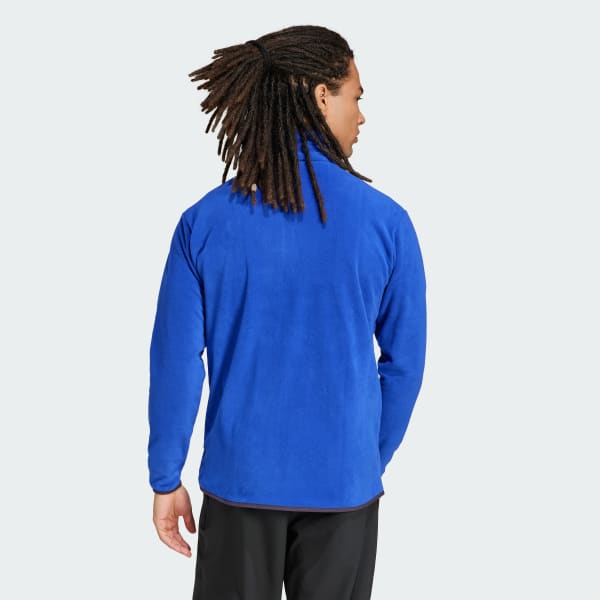 Azul chamarra Terrex Multi de Tela Fleece con Cierre Frontal