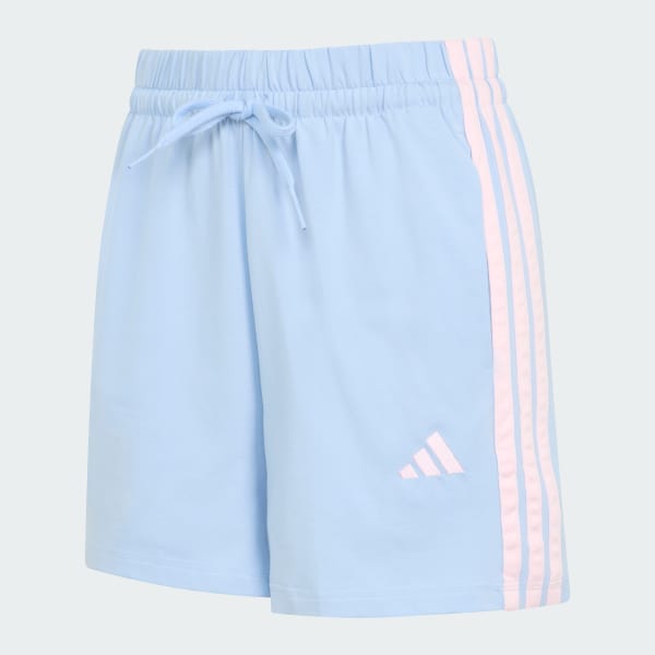 Blue Essentials 3-Stripes Cotton Shorts