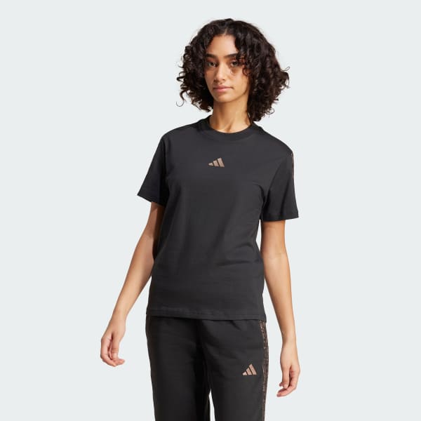 Negro Camiseta Essentials Seasonals Animal