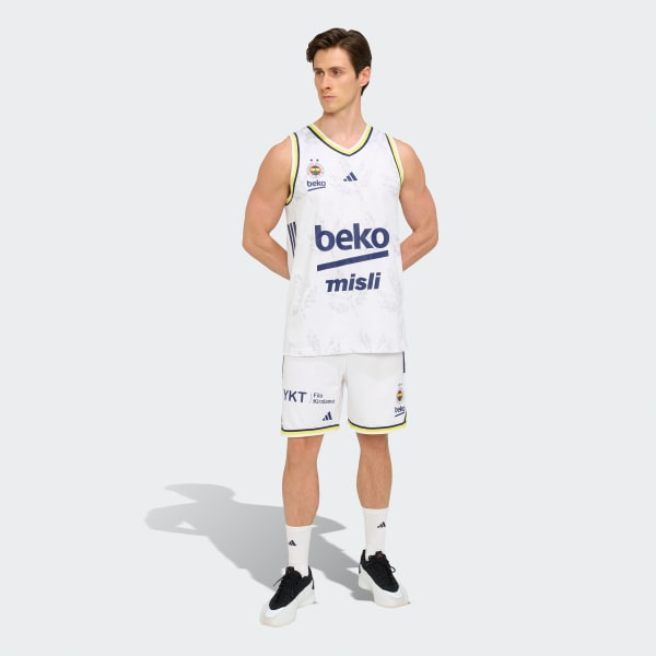 White Fenerbahçe Basketball 25/26 Training Men Jersey