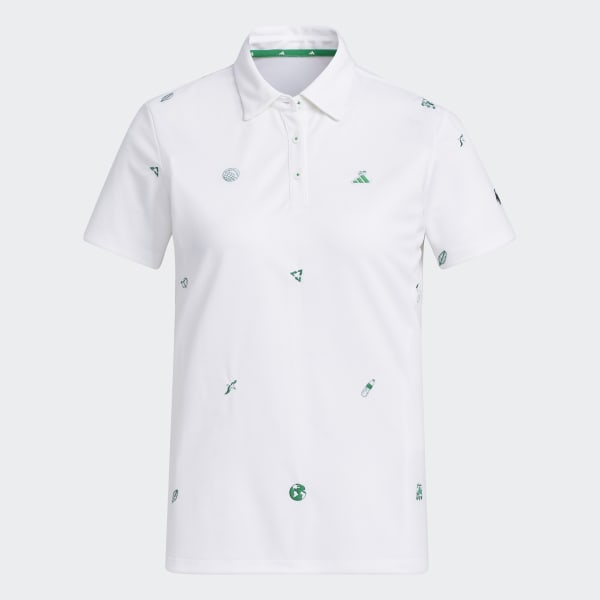 White Play Green Monogram Polo Shirt