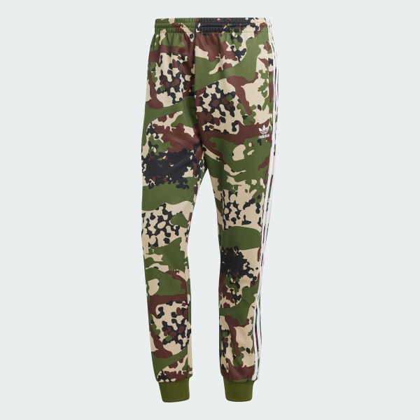 Red camo adidas pants 2025