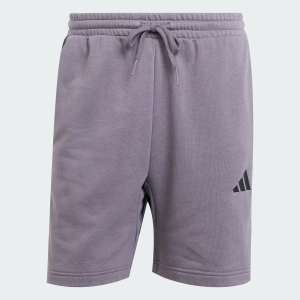 Grey Essential 3-Stripes French Terry Shorts
