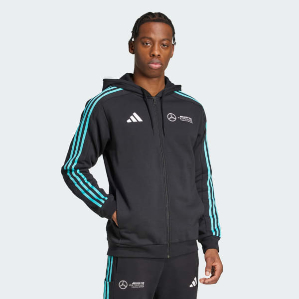 cerná MIKINA MERCEDES - AMG PETRONAS FORMULA ONE TEAM DNA FULL ZIP