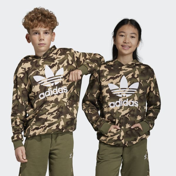 Bezowy Camo Hoodie