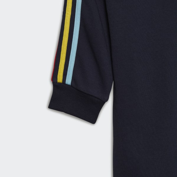 Μπλε Essentials 3-Stripes French Terry Bodysuit (Gender Free)