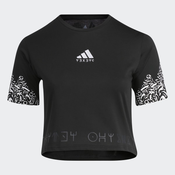 Nero T-shirt Marvel Black Panther Graphic Cropped N5434