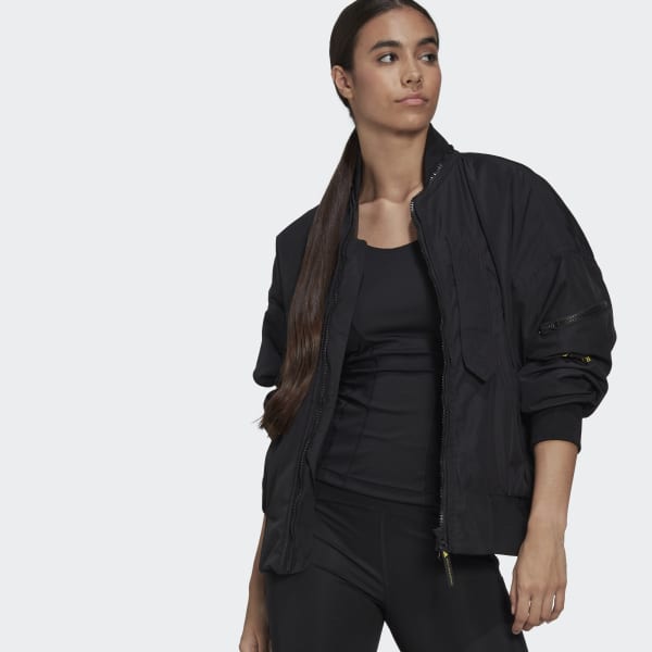 Zwart adidas by Stella McCartney Geweven Bomberjack