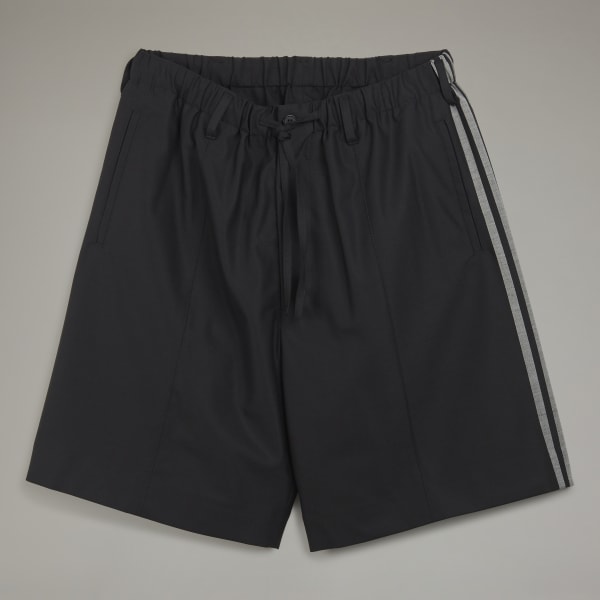cerná Šortky Y-3 3-Stripes Refined Wool Tailored