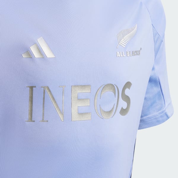 Bleu T-shirt de rugby manches courtes All Blacks