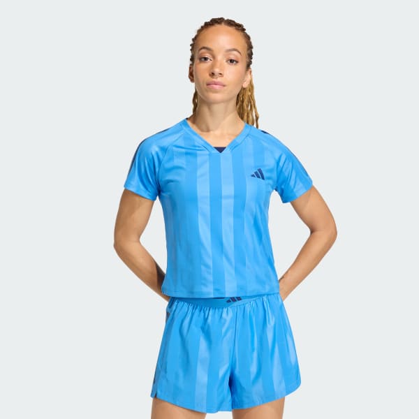 Blue Hyperglam 3-Stripes Emboss T-Shirt