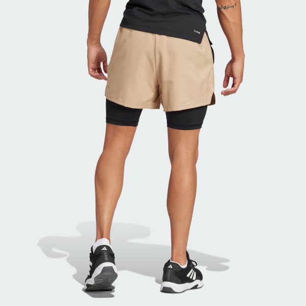 Brown Gym+ 2-in-1 Shorts