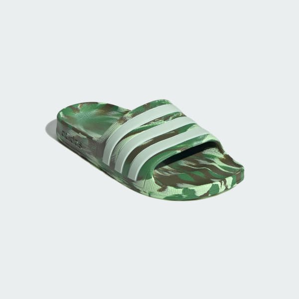 Green Adilette Aqua Slides