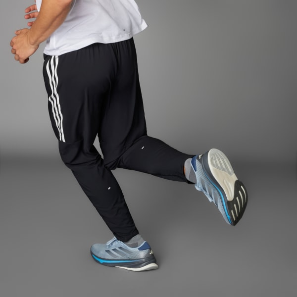 Siyah Own the Run 3-Stripes Eşofman Altı