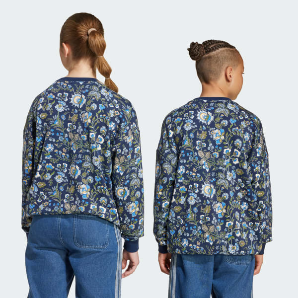 Mavi adidas Originals X Liberty London Crew Çocuk Sweatshirt