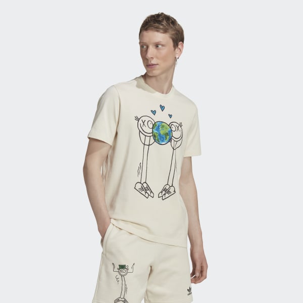 Hvit adidas Originals x André Saraiva T-skjorte ZA974