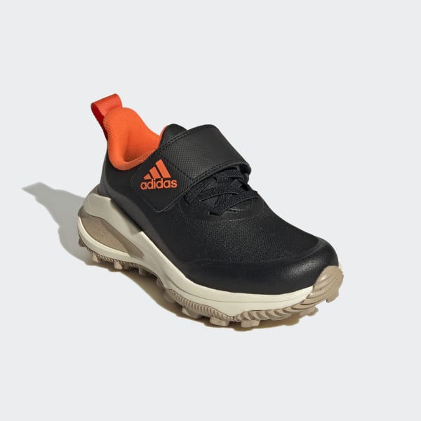Black FortaRun All-Terrain Cloudfoam Sport Running Elastic Lace and Top Strap Shoes