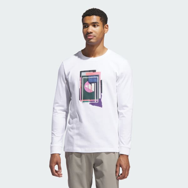 White Beyond The Course Graphic Long Sleeve Tee