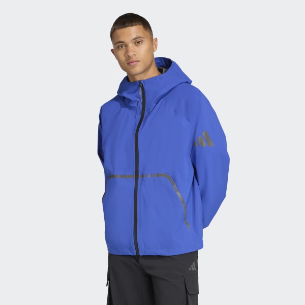 adidas MYSHELTER CLIMAPROOF Rain Jacket - Blue | adidas UK