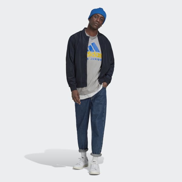 Gris Remera Estampada Boca Juniors